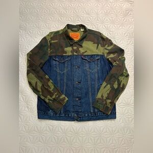 Levi's Men’s Jacket Camo Denim Trucker Jacket size XL